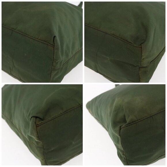 PRADA Tote Bag Nylon Khaki Silver Auth - Picture 15 of 15